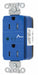 Receptacle Blue 125VAC 15A 3 Wires Nylon