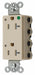 Receptacle Ivory 3 Wires 2 Poles