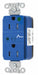 Receptacle Blue 15 A 2P3W Back 1PK