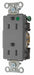 Receptacle Gray 15 A 2P3W Back Side 1PK