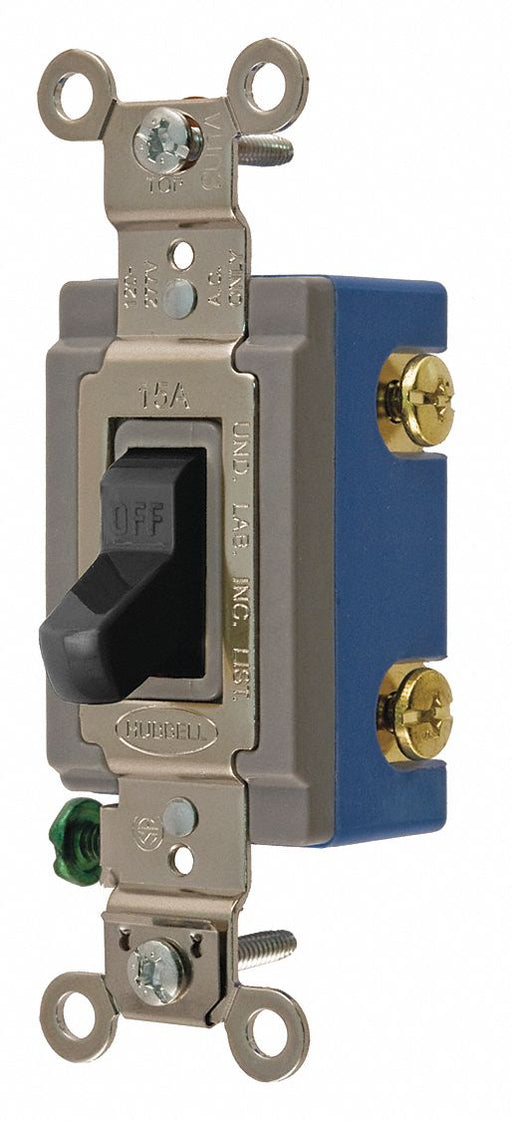 Wall Switch Blk 15A Back Side SnglPole