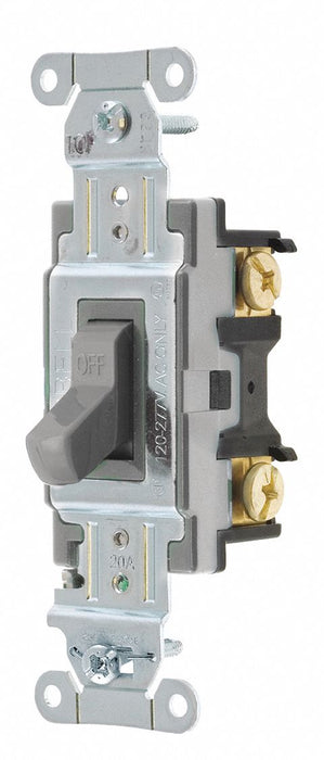 Wall Switch Gray 20A Back Side SnglPole