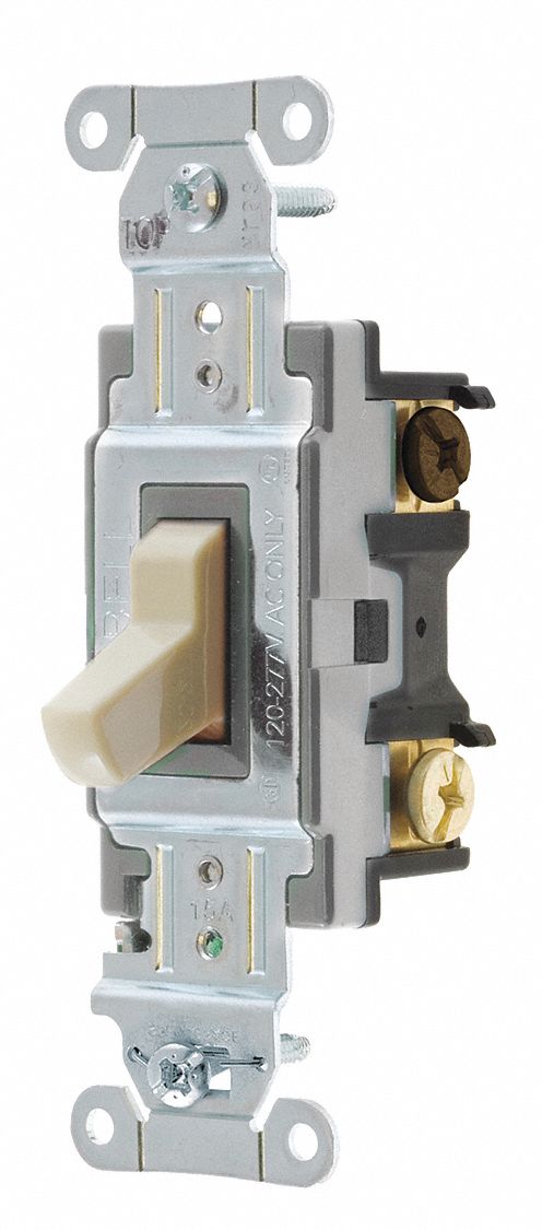 Wall Switch Ivory 15 A Back Side 3-Way