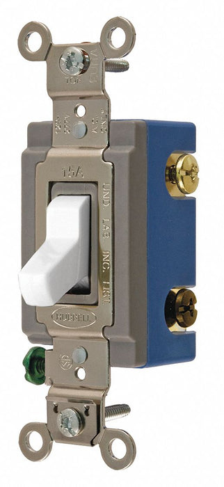 Wall Switch White 15 A Back Side 3-Way