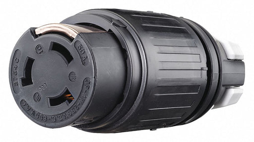 Locking Connector Black Nylon 3 Poles