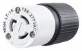 Locking Connector Black/White 277VAC 15A