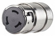 Locking Connector Silver 125/250VAC 50A