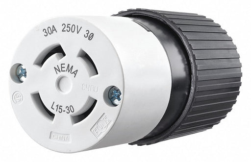 LckCon Strt 30 A Blk White Nyl L15-30R