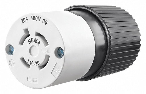 Locking Connector Black/White 480VAC