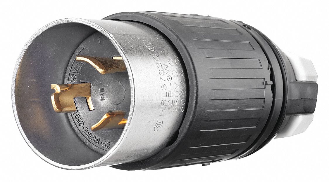 Locking Plug 2 Poles 250VDC/600VAC 50A