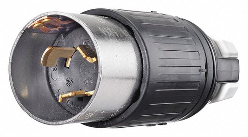 Locking Plug Black/Wht 250VDC/600VAC 50A