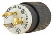 Locking Plug Black/Wht 125VAC 0.5 HP 15A