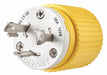 Locking Plug Yllw/Wht 125VAC 2.0 HP 30A