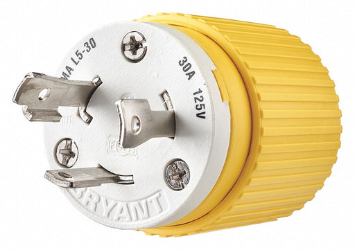 Locking Plug Yllw/Wht 125VAC 2.0 HP 30A