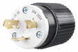 Locking Plug Black/Wht 250VAC 2.0 HP 30A