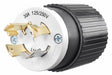 Locking Plug Black/Wht 125/250VAC 2.0 HP