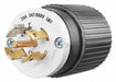 Locking Plug Black/White 347/600VAC 20A