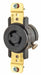 Locking Receptacle Black 125VAC 0.5 HP