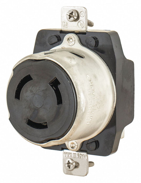 Locking Receptacle Black 125VAC 50A