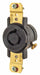 Locking Receptacle Blk 250VAC 1.5 HP 15A