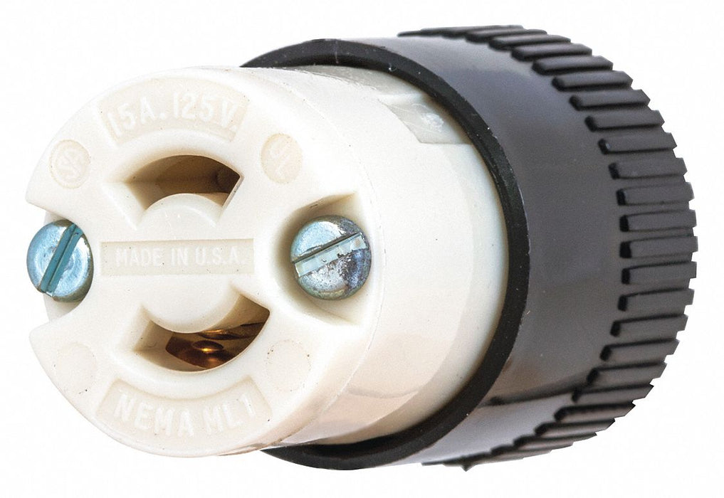 Locking Connector 125VAC Nylon 2 Poles