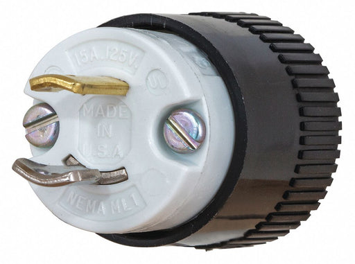 Midget Locking Plug 125VAC Nylon 2 Poles