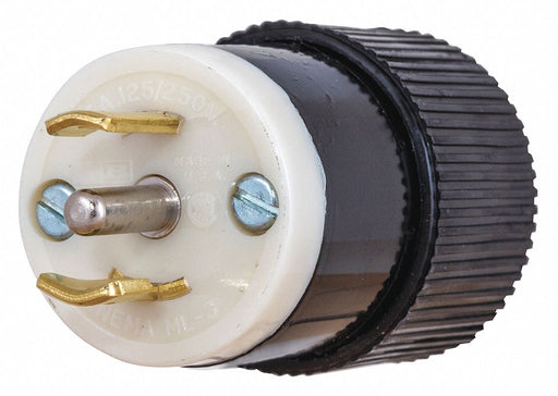 Locking Plug 125/250VAC Nylon 3 Poles