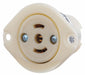 Locking Flanged Receptacle Black/White