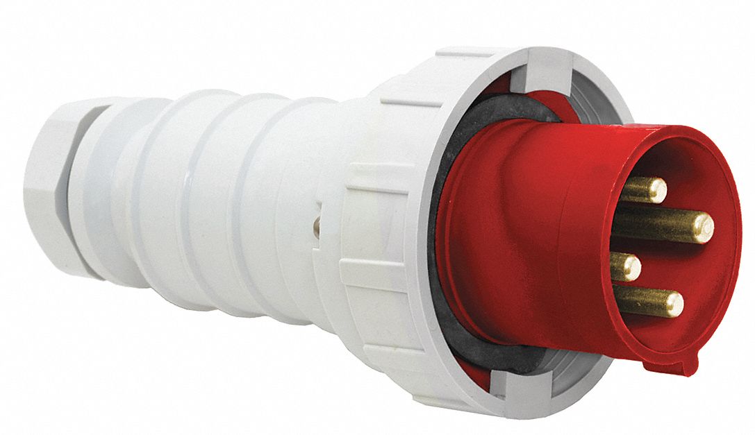 Pin and Sleeve Plug 60 A Red 3Pl