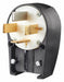 Angle Straight Blade Plug Black/White