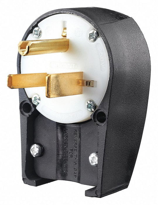Angle Straight Blade Plug 3.0 HP 250VAC