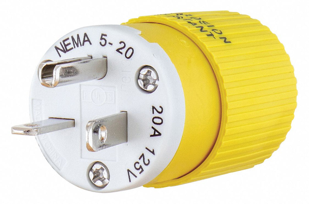 Straight Blade Plug Yellow/White 1.0 HP