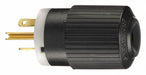 Straight Blade Plug Black/Wht 250VAC