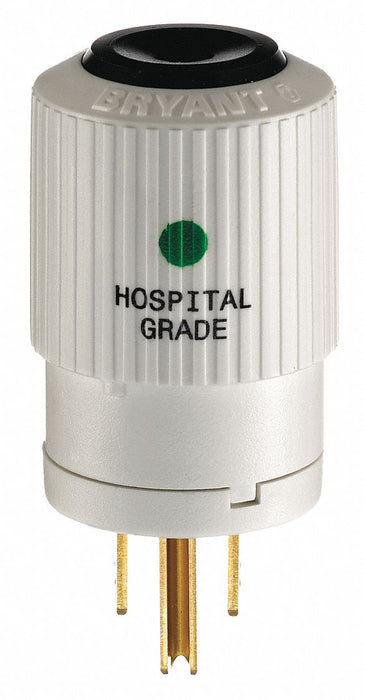 Straight Blade Plug White 0.5 HP 125VAC