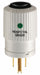 Straight Blade Plug White 0.5 HP 125VAC