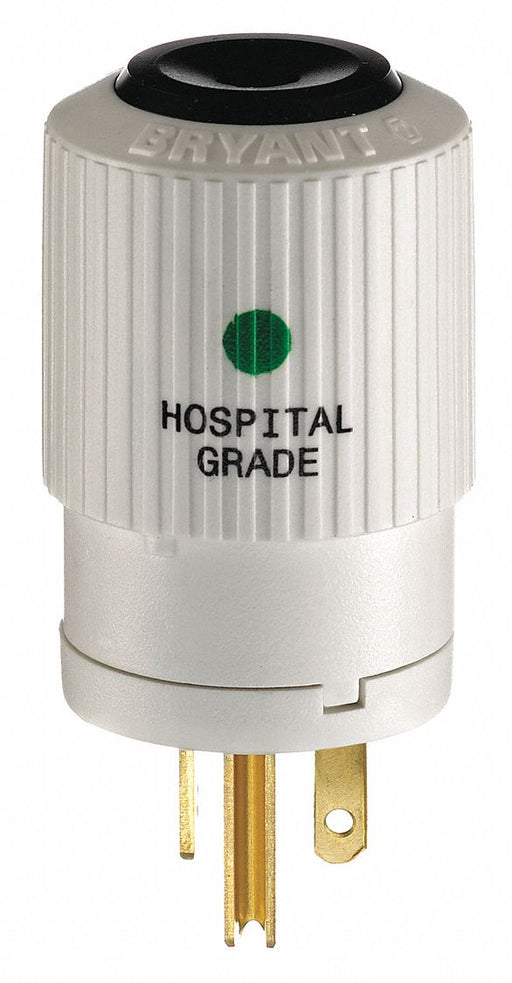 Straight Blade Plug White 1.0 HP 125VAC