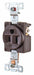Receptacle Brwn 15A Nylon 0.5 HP 2 Poles
