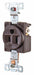 Receptacle Brwn 15A Nylon 0.5 HP 2 Poles