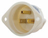 Flanged Inlet White 15 A Oval 5-15P