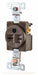 Receptacle Brwn 15A Nylon 1.5 HP 2 Poles
