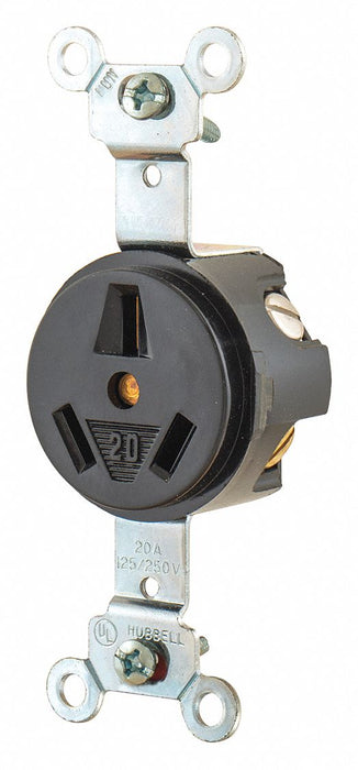 Receptacle 20A 2.0 HP 3 Poles 3 Wires