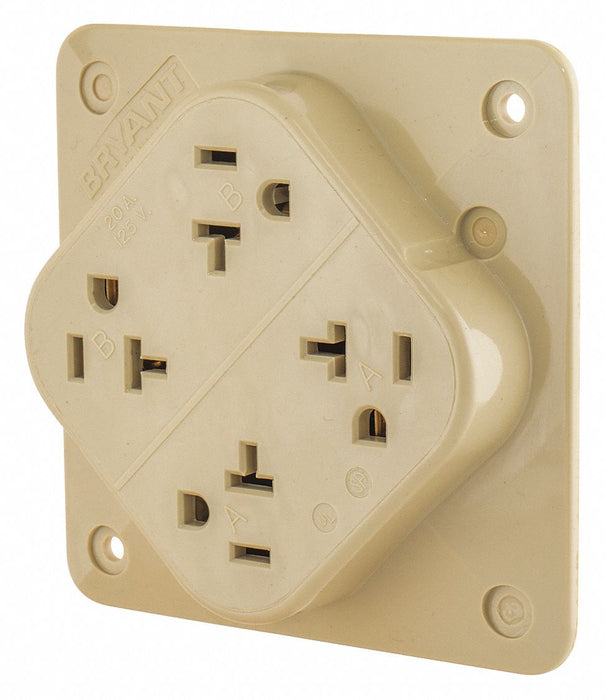Receptacle 20A Nylon 1.0 HP 3 Wires