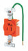 Receptacle Orng 15A Nylon 0.5 HP 3 Wires