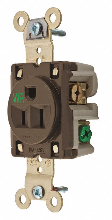 Receptacle Nylon 0.5 HP 2 Poles 3 Wires