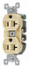 Receptacle Ivory Nylon 1.0 HP 3 Wires
