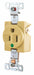 Receptacle Ivory 15A Nylon 0.5 HP