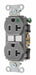 Receptacle Gray 20A Nylon 1.0 HP 2 Poles