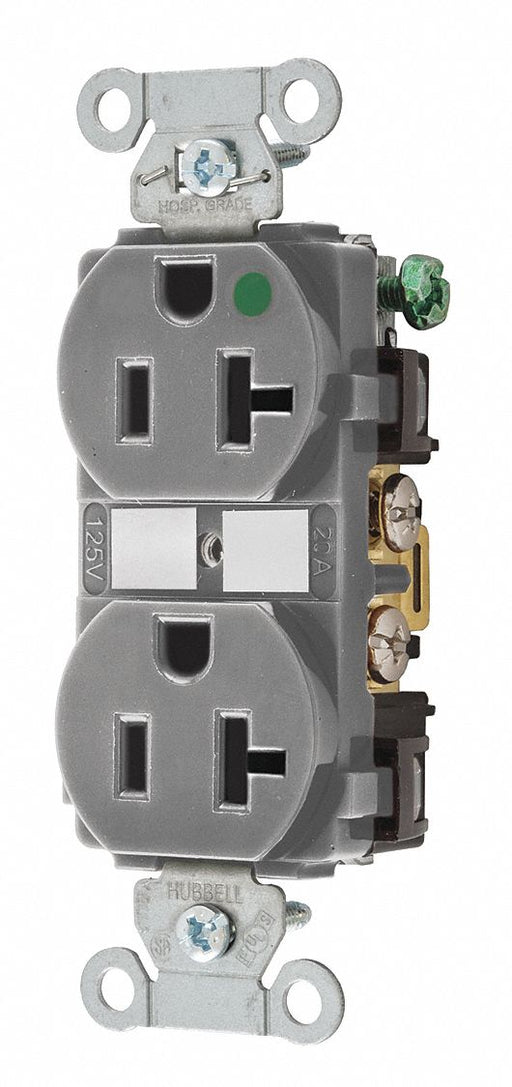 Receptacle Gray 20A Nylon 1.0 HP 2 Poles