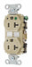 Receptacle Ivory 1.0 HP Mounting Flush