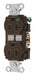 Receptacle Brown 1.0 HP Mounting Flush